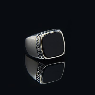 Luxury Black Signet Ring