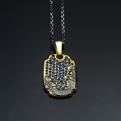 Premium Blue Stones & Gold Plated Necklace