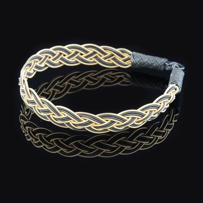 Royal Braid Black & Yellow Unisex Bracelet