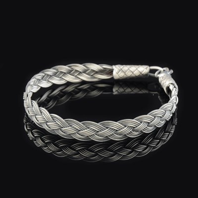 Royal Braid, Grey, Unisex Bracelet