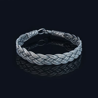 Royal Braid, Grey Bracelet